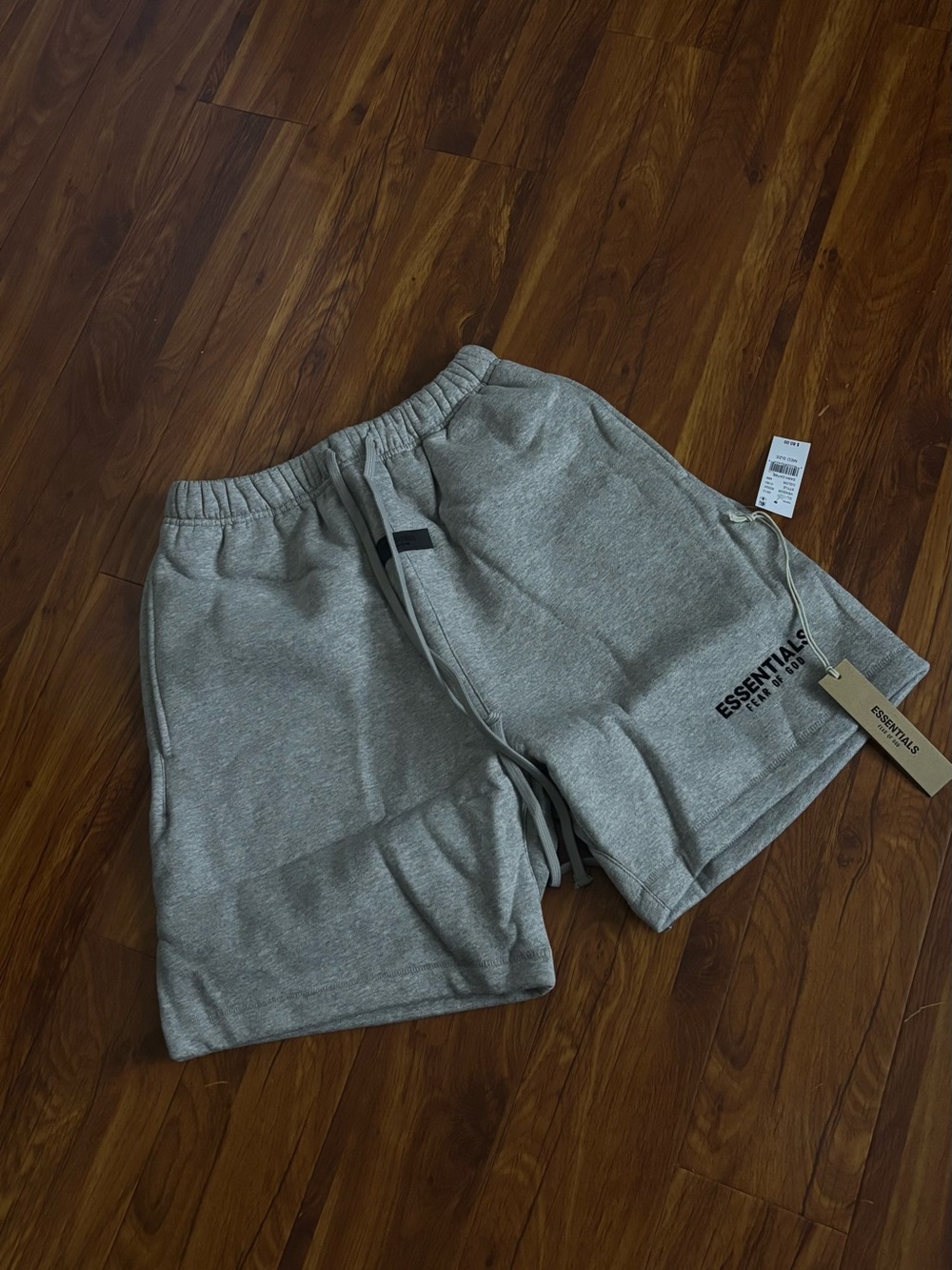 ESSENTIALS Gray Athletic Drawstring Shorts